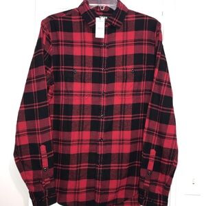 Brand New Express Red/Black Flannel Shirt